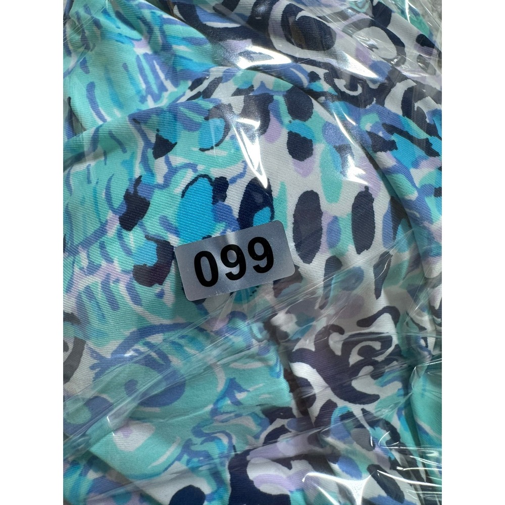 Lilly Pulitzer Bandeau Bikini Top Strapless Swimwear Blue Print Size 10 - Picture 6 of 6